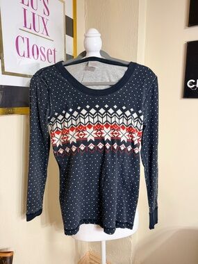 Hanna Andersson Navy and Heather Gray Organic Cotton Tee